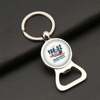Thumbnail for Yakovlev Yak-52 - Cartoon - Bottle Opener Key Chain - White