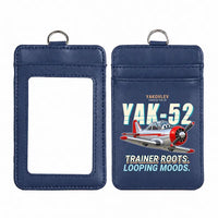 Thumbnail for Yakovlev Yak-52 - Cartoon - ID Card Holder - Navy Blue