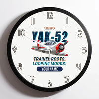 Thumbnail for Yakovlev Yak-52 - Cartoon + Name - Framed - White
