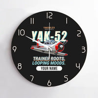 Thumbnail for Yakovlev Yak-52 - Cartoon + Name - No Frame - Black