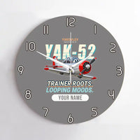 Thumbnail for Yakovlev Yak-52 - Cartoon + Name - No Frame - Gray