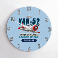 Thumbnail for Yakovlev Yak-52 - Cartoon + Name - No Frame - Light Blue