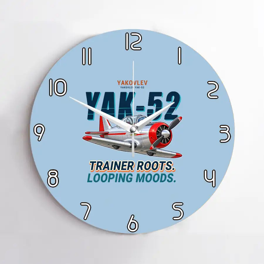 Yakovlev Yak-52 - Cartoon - No Frame - Light Blue