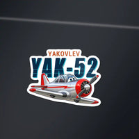 Thumbnail for Yakovlev Yak-52 - Cartoon Die-Cut - Die-Cut - Dark Car