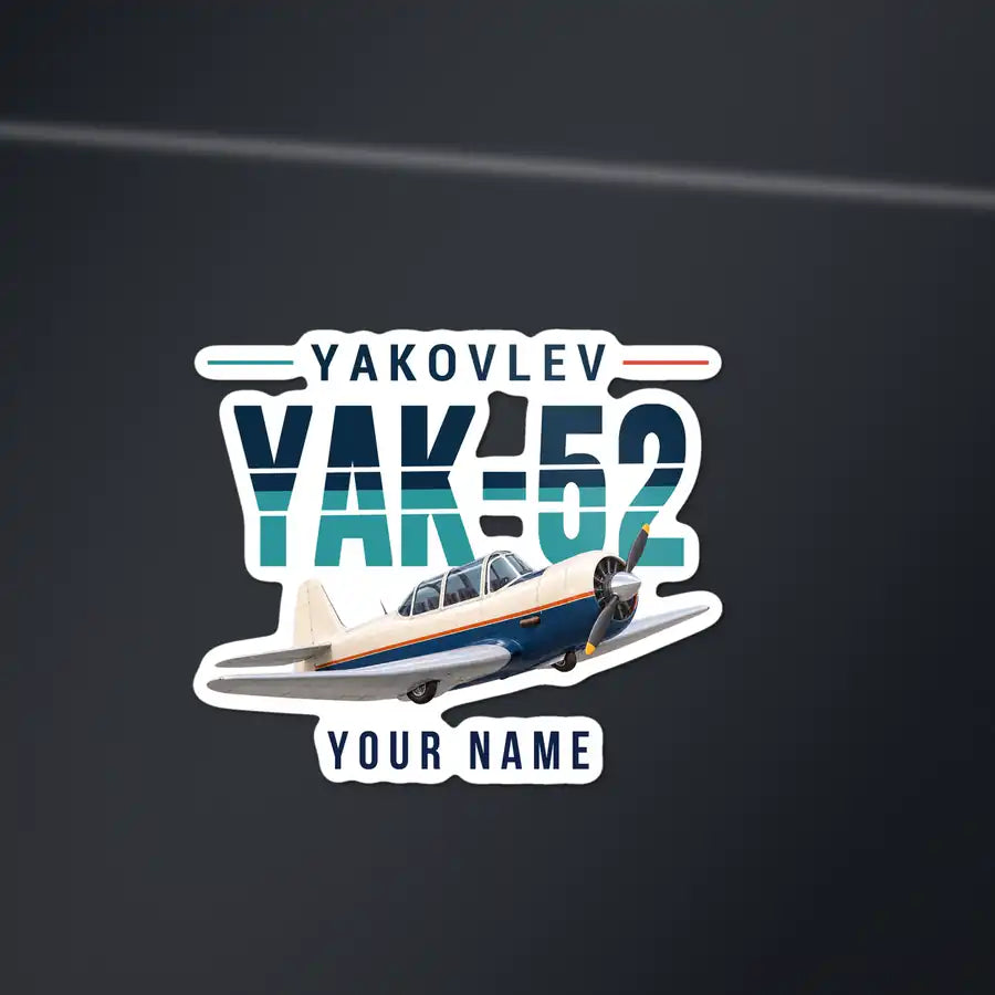 Yakovlev Yak-52 - Original Die-Cut + Name - Die-Cut - Dark Car