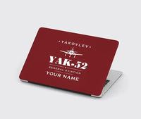 Thumbnail for Yakovlev Yak-52 - Heritage + Name - MacBook Case - Dark Red