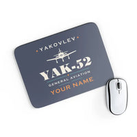 Thumbnail for Yakovlev Yak-52 - Heritage + Name - Mouse Pad - Navy Blue