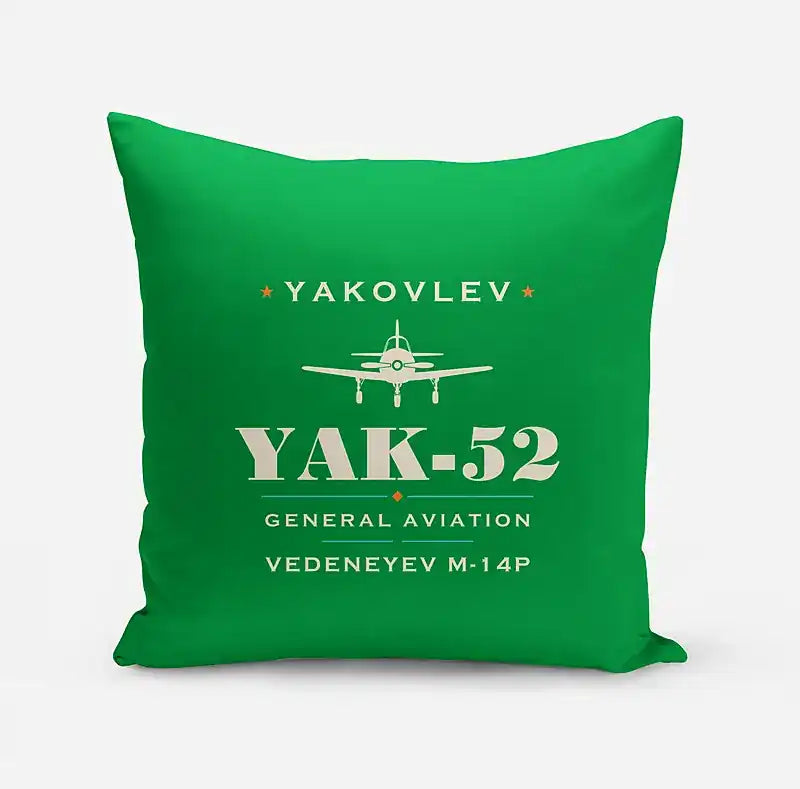 Yakovlev Yak-52 - Heritage - Pillow - Green