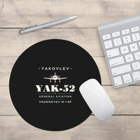 Thumbnail for Yakovlev Yak-52 - Heritage - Round Mouse Pad - Black