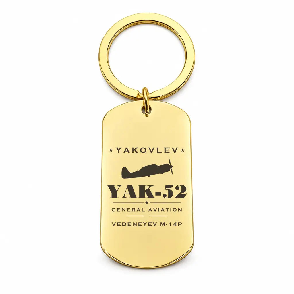 Yakovlev Yak-52 - Key Chain - Heritage - Gold