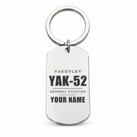 Thumbnail for Yakovlev Yak-52 - Key Chain - Tag + Name - Silver