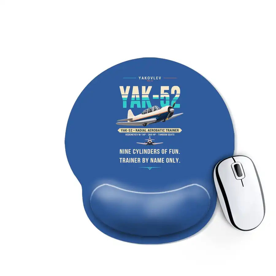 Yakovlev Yak-52 - Original - Ergonomic Mouse Pad - Blue
