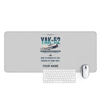 Thumbnail for Yakovlev Yak-52 - Original + Name - Desk Mat - Light Gray