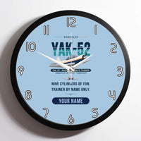 Thumbnail for Yakovlev Yak-52 - Original + Name - Framed - Light Blue