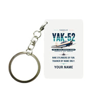 Thumbnail for Yakovlev Yak-52 - Original + Name - Key Chain - White