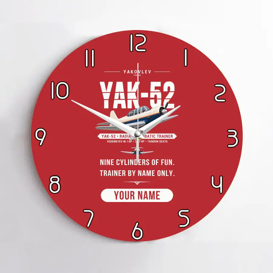Yakovlev Yak-52 - Original + Name - No Frame - Red