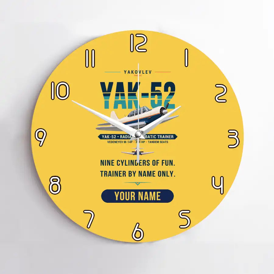 Yakovlev Yak-52 - Original + Name - No Frame - Yellow