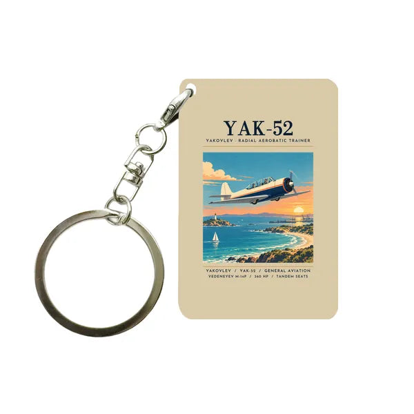 Yakovlev Yak-52 - Poster - Key Chain - Beige