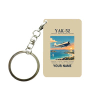 Thumbnail for Yakovlev Yak-52 - Poster + Name - Key Chain - Beige