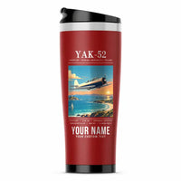 Thumbnail for Yakovlev Yak-52 - Poster + Name - Stainless Steel (No Holder) - Red