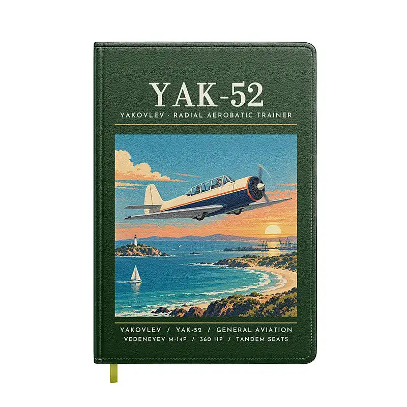 Yakovlev Yak-52 - Poster - Notebook - Dark Green