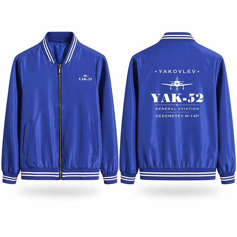 Yakovlev Yak-52 Stylish Jackets - Baseball Collar - Heritage - Royal Blue