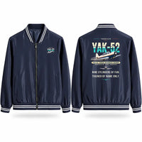 Thumbnail for Yakovlev Yak-52 Stylish Jackets - Baseball Collar - Original - Navy Blue