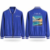 Thumbnail for Yakovlev Yak-52 Stylish Jackets - Baseball Collar - Poster - Royal Blue