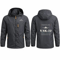 Thumbnail for Yakovlev Yak-52 Stylish Jackets - Hooded Windbreaker - Heritage - Charcoal