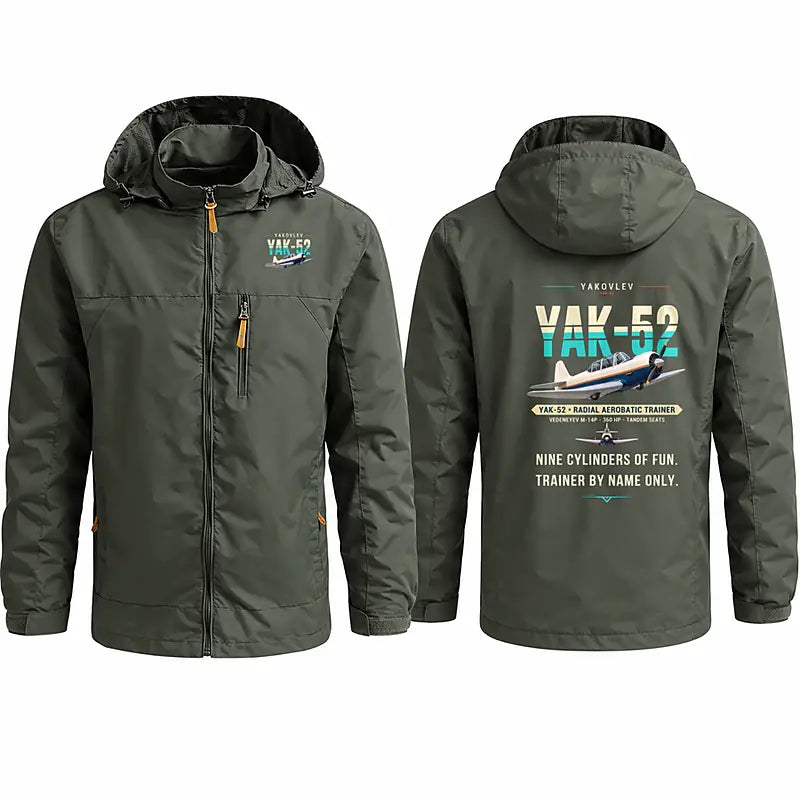 Yakovlev Yak-52 Stylish Jackets - Hooded Windbreaker - Original - Olive Green