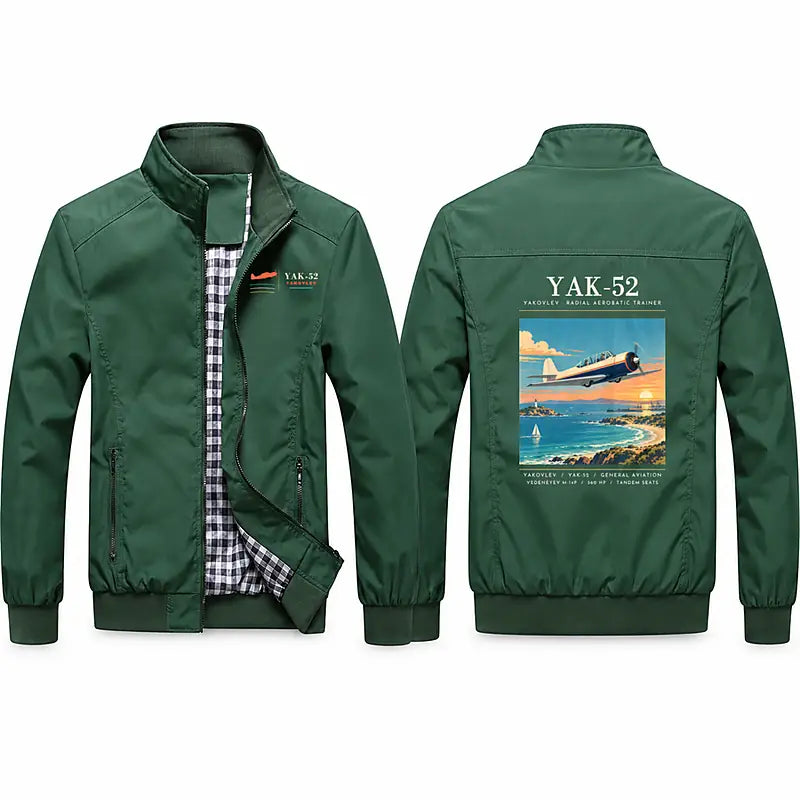 Yakovlev Yak-52 Stylish Jackets - Stand Collar - Poster - Green