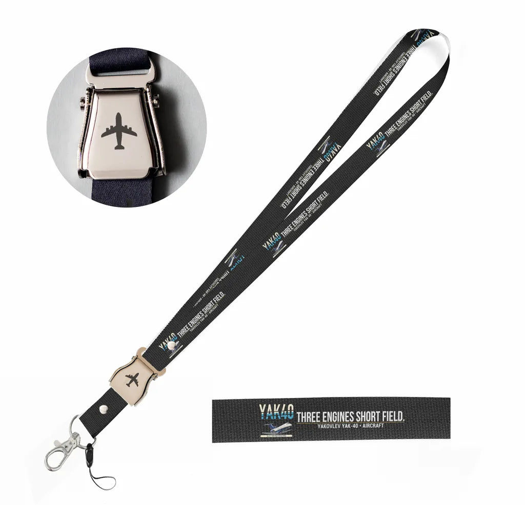 Yakovlev Yak-40 seat belt lanyard - black
