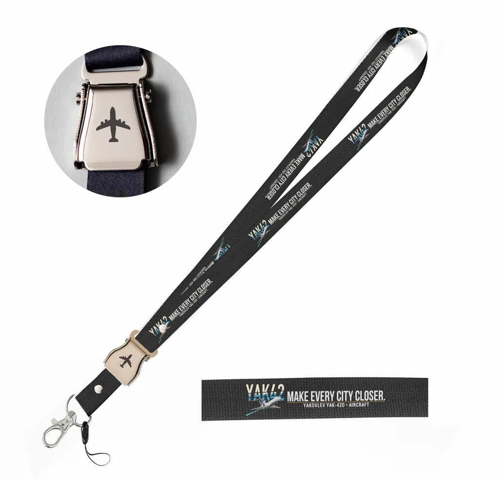 Yakovlev Yak-42D seat belt lanyard - black
