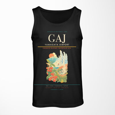 Yamagata Airport (GAJ) design on black tank top