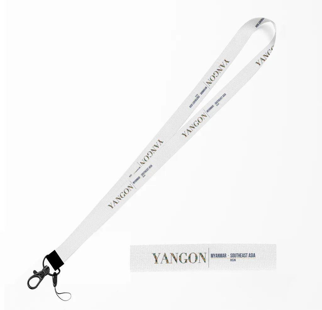 Yangon City Series lanyard - white