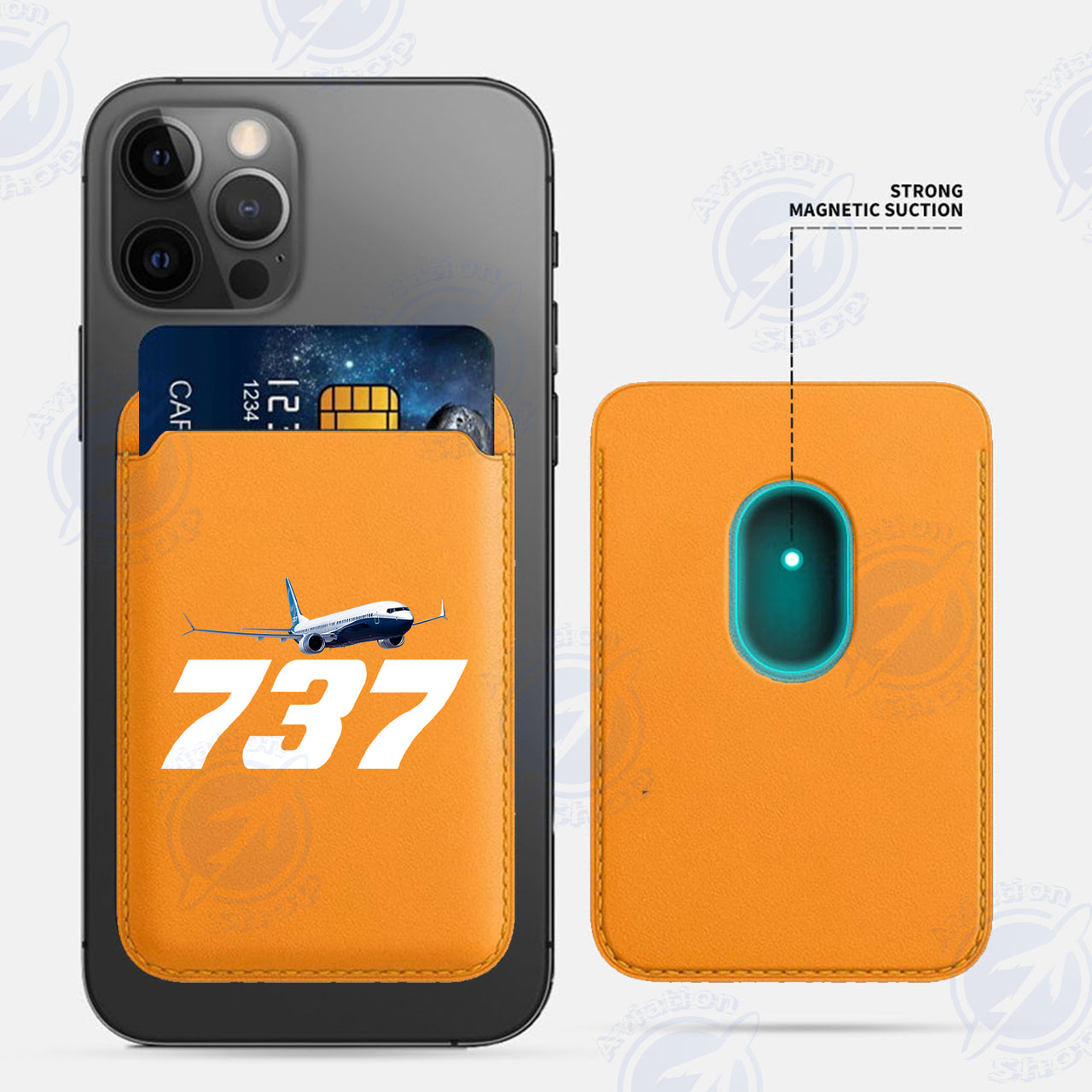 Super Boeing 737-800 iPhone Cases Magnetic Card Wallet