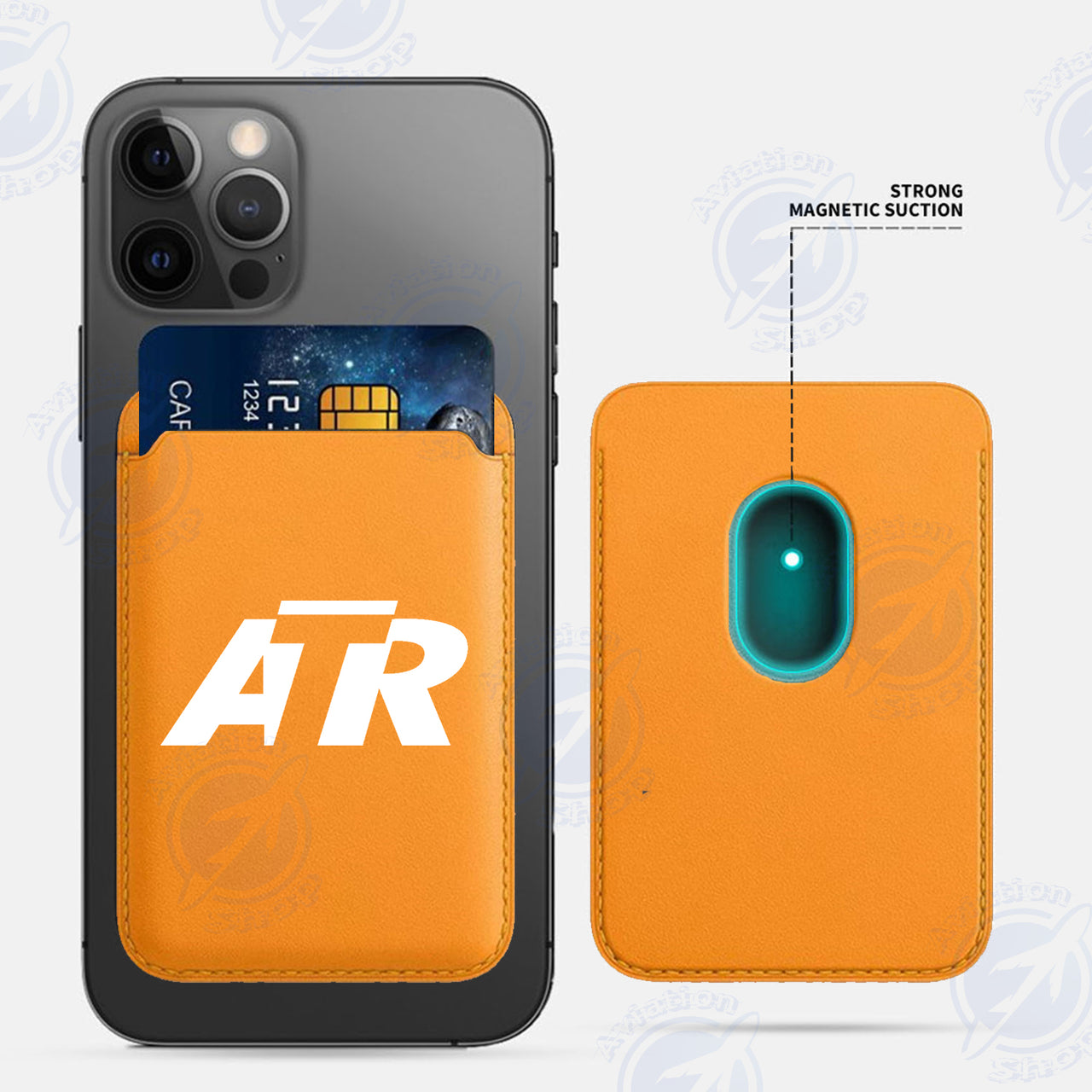 ATR & Text iPhone Cases Magnetic Card Wallet