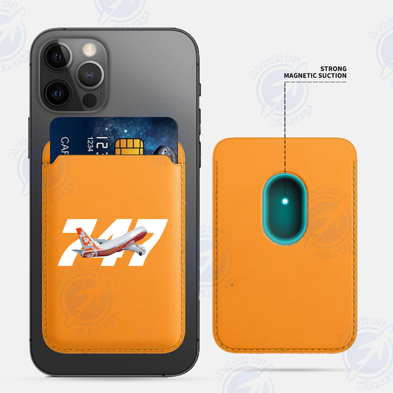 Super Boeing 747 Intercontinental iPhone Cases Magnetic Card Wallet