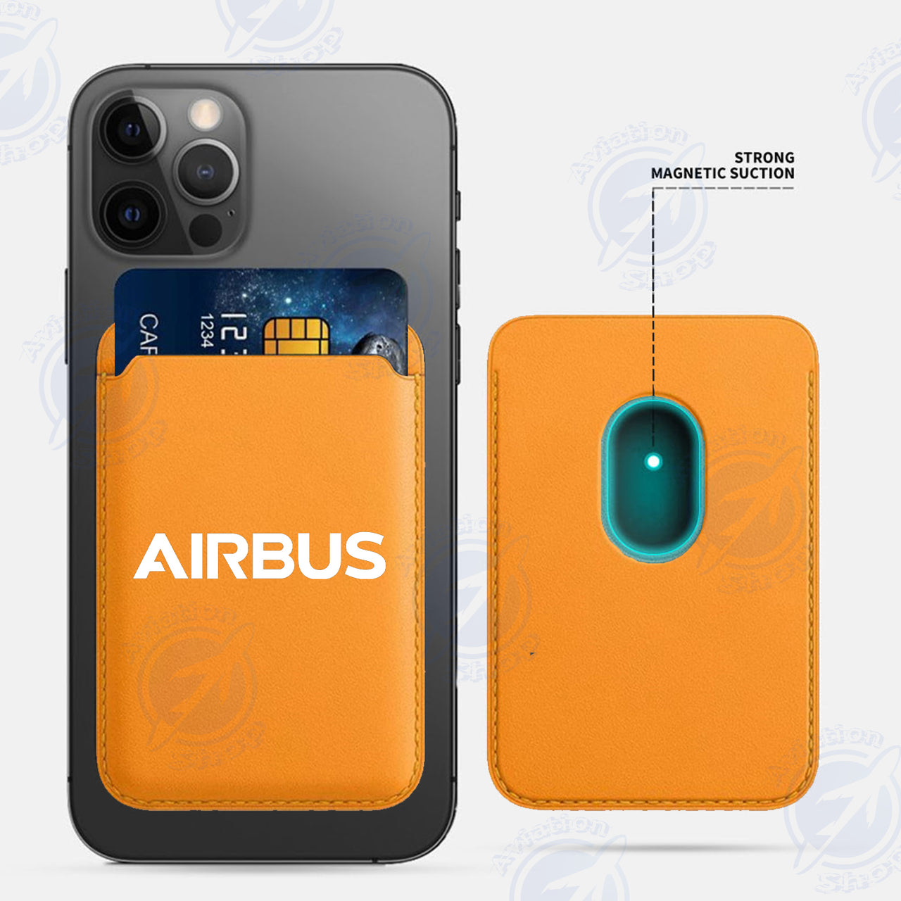 Airbus & Text iPhone Cases Magnetic Card Wallet