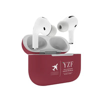 Thumbnail for Yellowknife Airport (YZF) AirPods Pro plastic case - Dark Red