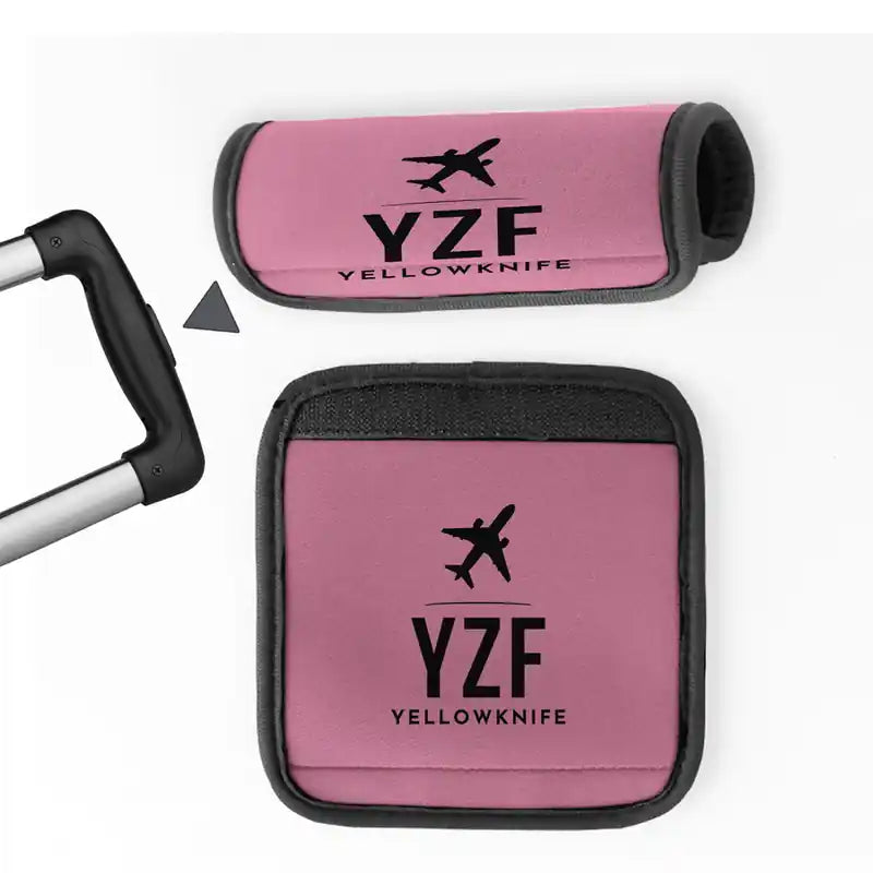 Yellowknife Airport (YZF) Luggage Handle Covers - Pink