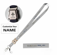 Thumbnail for Yerevan City Series seat belt lanyard - light gray with name