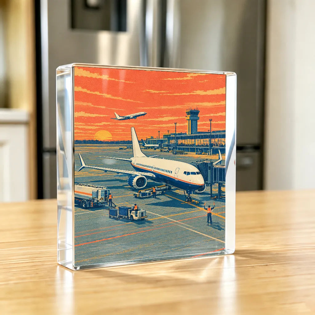 Your Custom Design / Image Crystal Ornament - Example print in kitchen