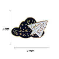 Thumbnail for Cartoon Style (24) aviation design on polished metal badge.