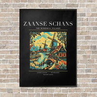 Thumbnail for ZAANSE SCHANS - Poster - Canvas Framed - Black