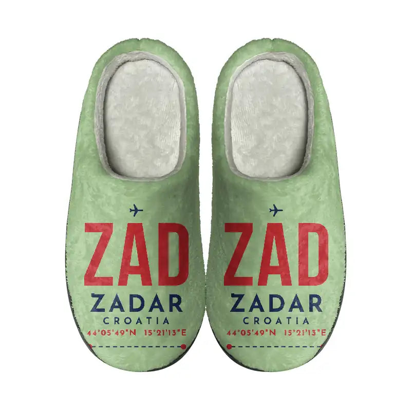 Zadar Airport (ZAD) Slippers & Flip Flops - Slippers - Cotton - Code - Same - Light Green