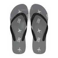 Thumbnail for Zadar Airport (ZAD) Slippers & Flip Flops - Slippers - Flip Flops - Pattern - Gray