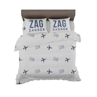 Thumbnail for Franjo Tuđman Airport Zagreb (ZAG) Bedding Sets & Blankets - Bedding Set - Pattern - Light Gray