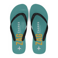 Thumbnail for Franjo Tuđman Airport Zagreb (ZAG) Slippers & Flip Flops - Slippers - Flip Flops - Code - Turquoise