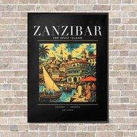 Thumbnail for ZANZIBAR - Poster - Canvas Framed - Black